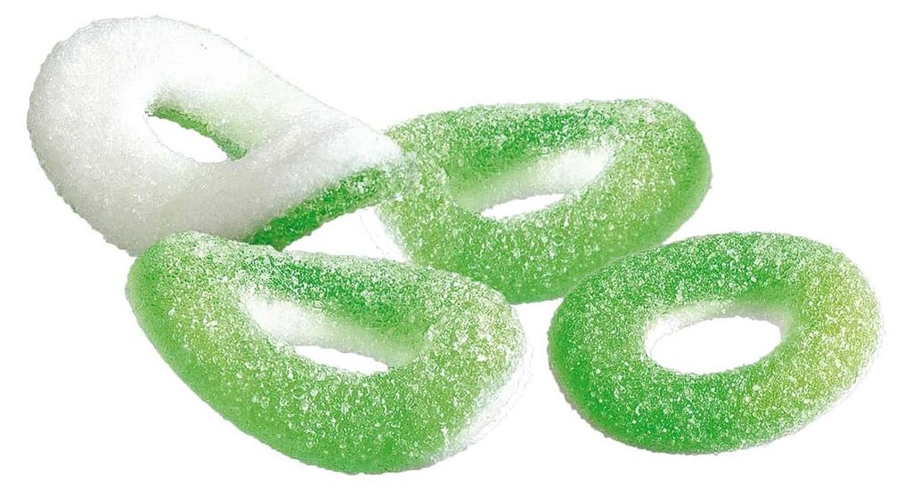 Trolli Appelschijfjes, fruitgum, zak van 1 kg Productafbeelding 