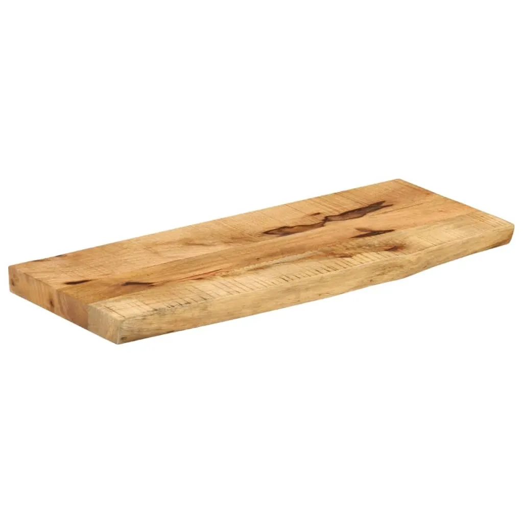SYFAX™ Piano Tavolo 80x40x2,5 cm Bordi Vivi Legno di Mango Grezzo