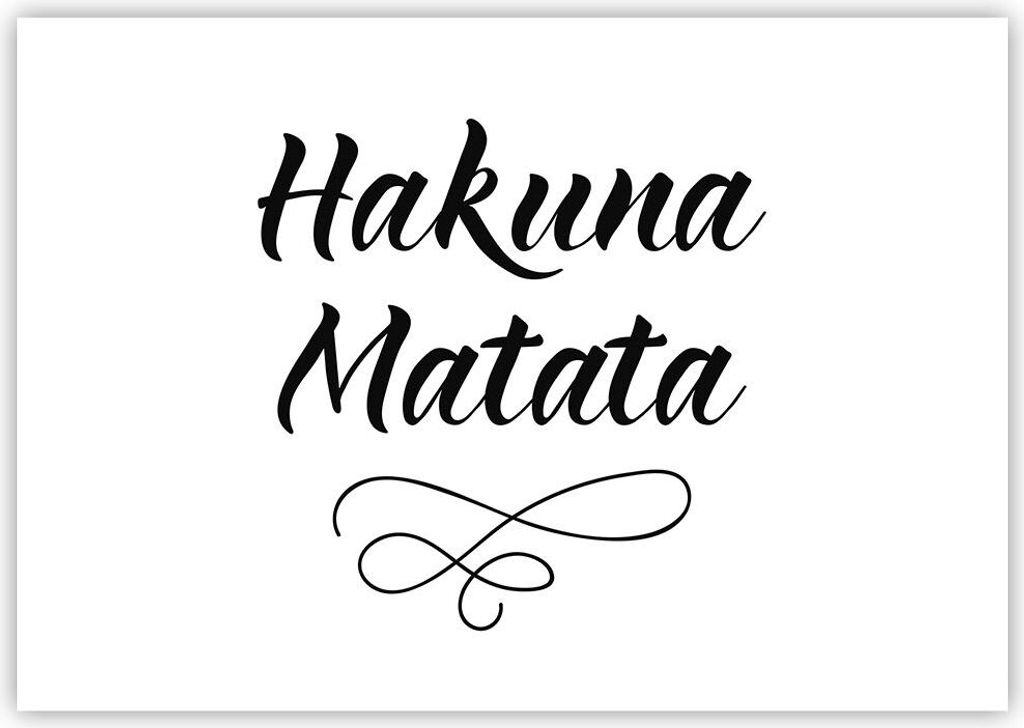 Poster - Poster ohne Rahmen - Hakuna Mama Maxim - 100x70 cm - Wand Bild - Wanddeko - Wandbilder - Kunstposter - Wandposter - Bilder - Kunstdruck - ...