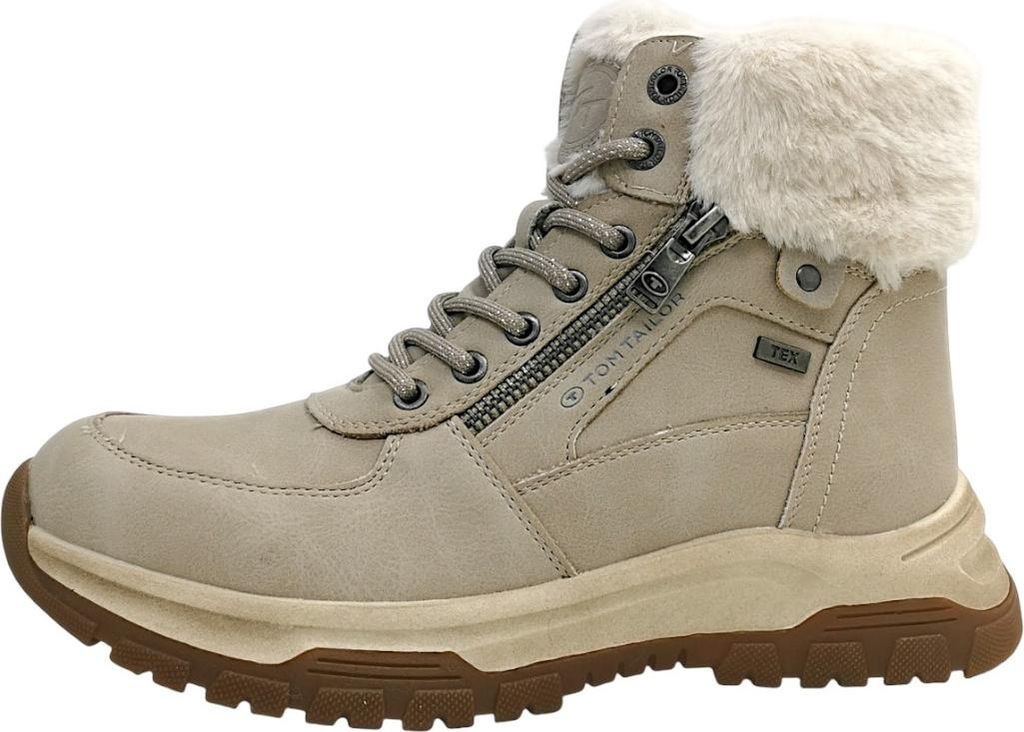 Tom Tailor Schnürstiefel Beige in Gr. 40