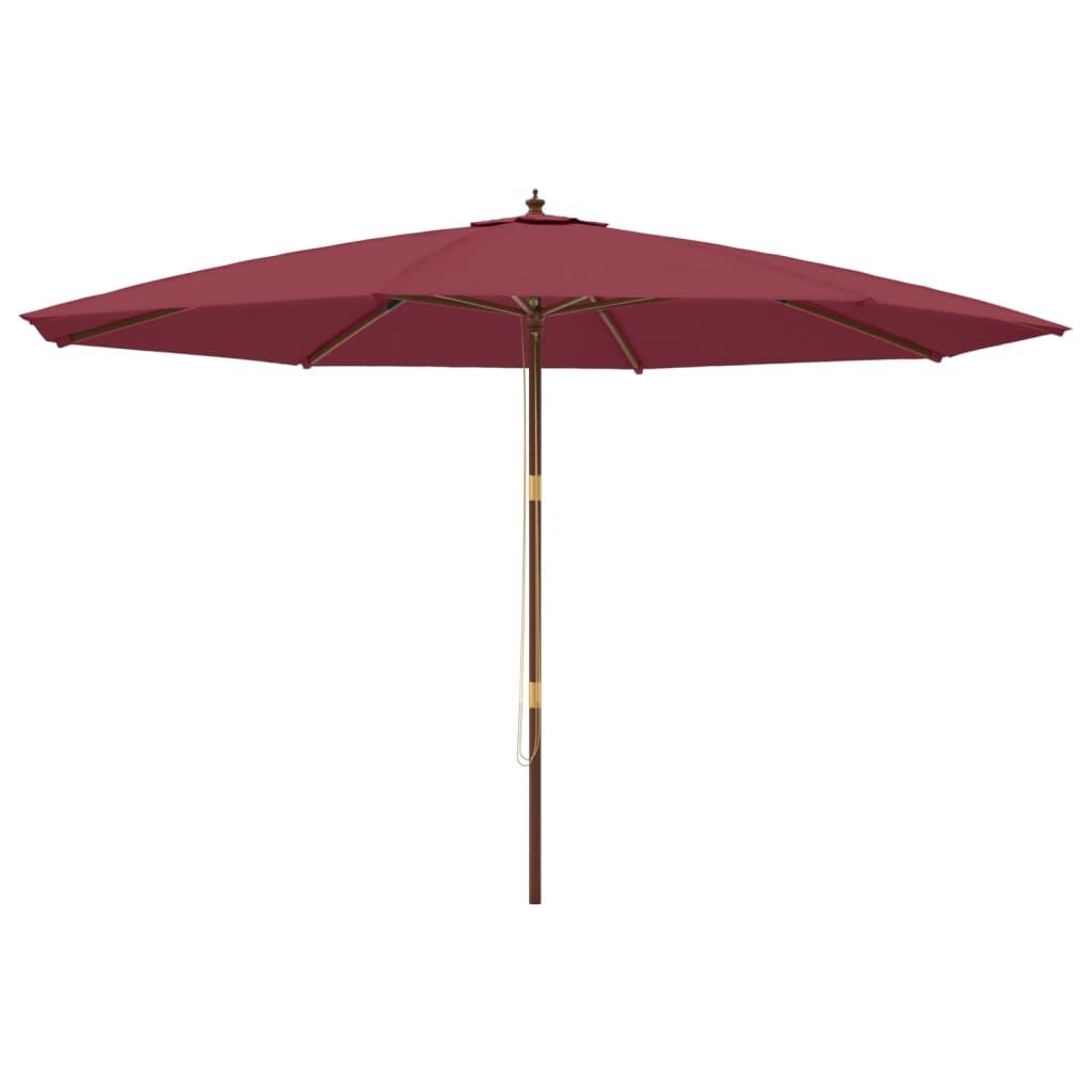 vidaXL Ombrellone con palo in legno rosso Bordeaux 400x273 Immagine del prodotto 