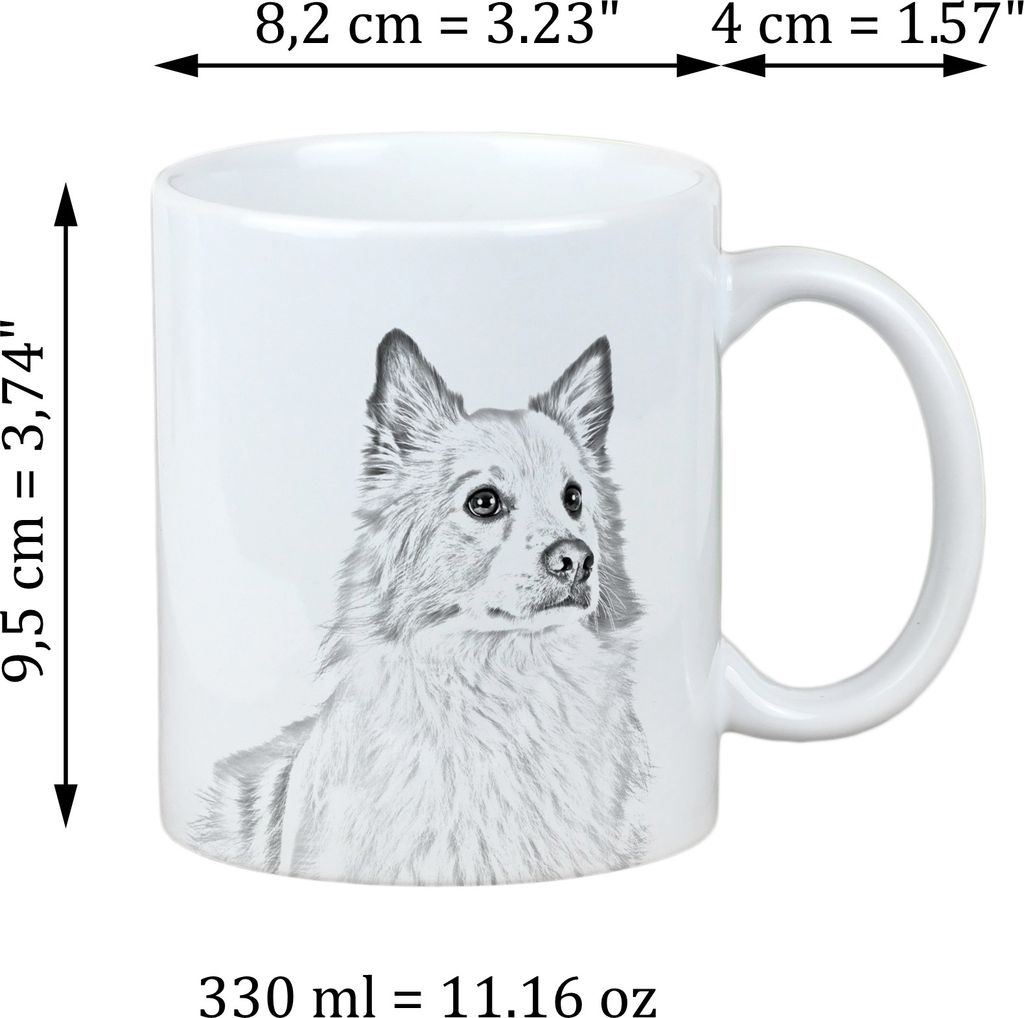 Islandhund, Isländischer Spitz, Isländischer Schäferhund - Tasse mit Hund, Tasse mit Bild, personalisiertes Geschenk der Marke Art-Dog