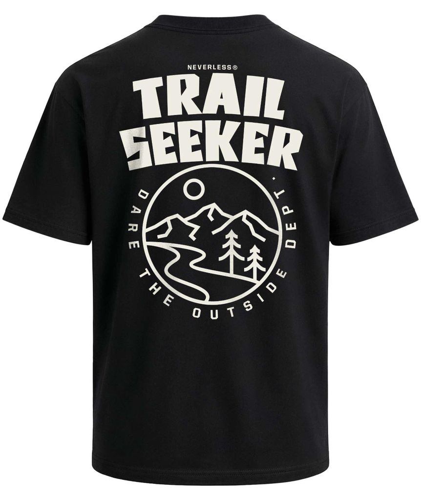 Herren T-Shirt - Trail Seeker - Oversized Relaxed Fit Sommer Fashion Streetstyle Neverless