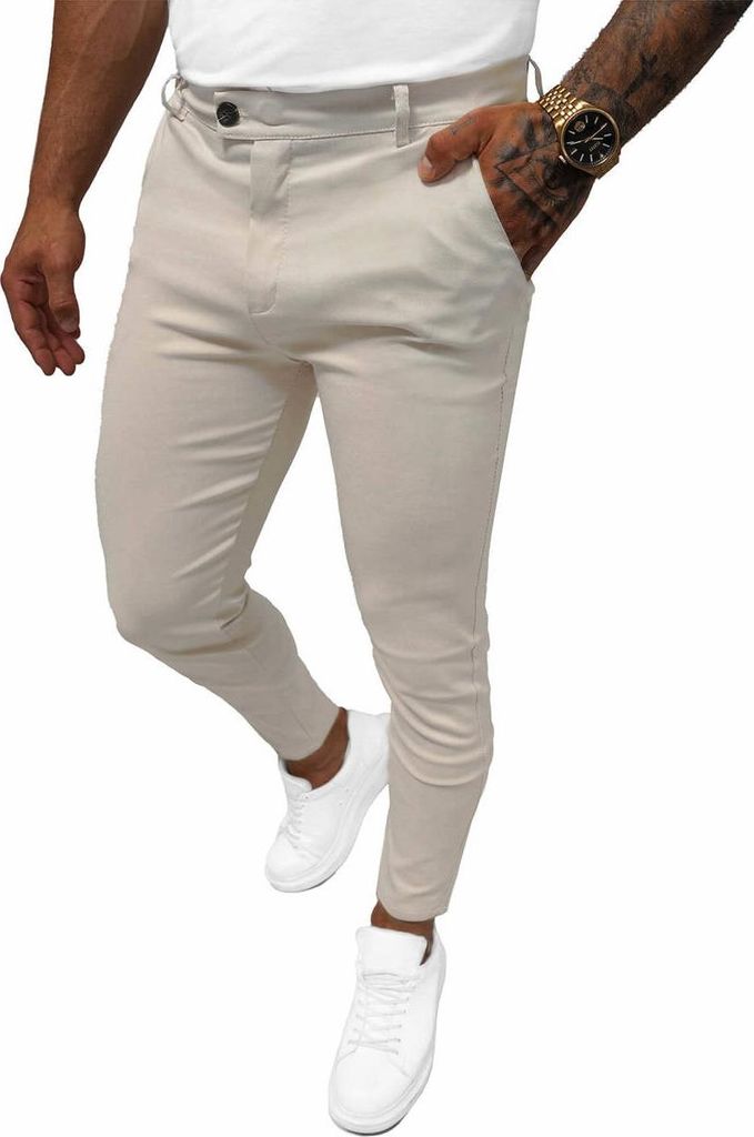 Herren Chino Hose Beige OZONEE O/P4049Z Xl