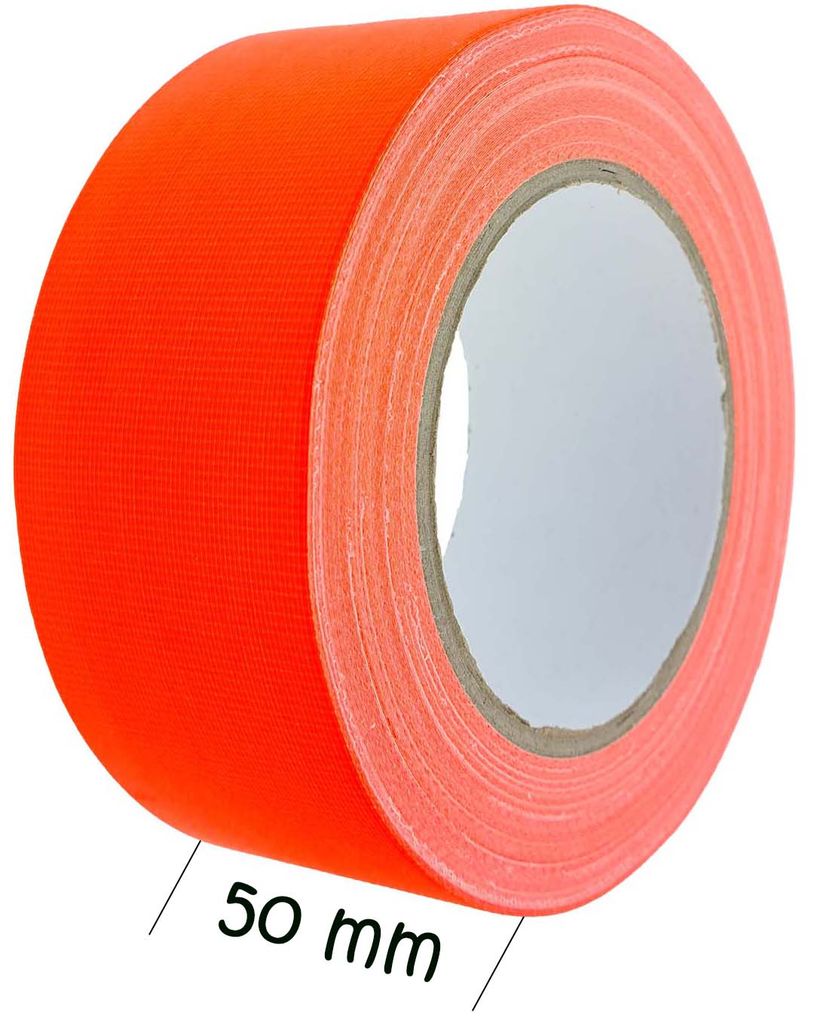 Klebeband 25m Gewebeband neon-orange 50 mm