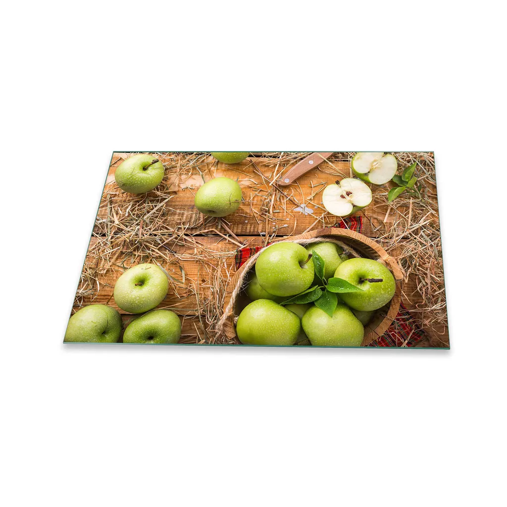 Copri Piano Cottura 80x52 Verde Mela in Vetro Temperato Antigraffio