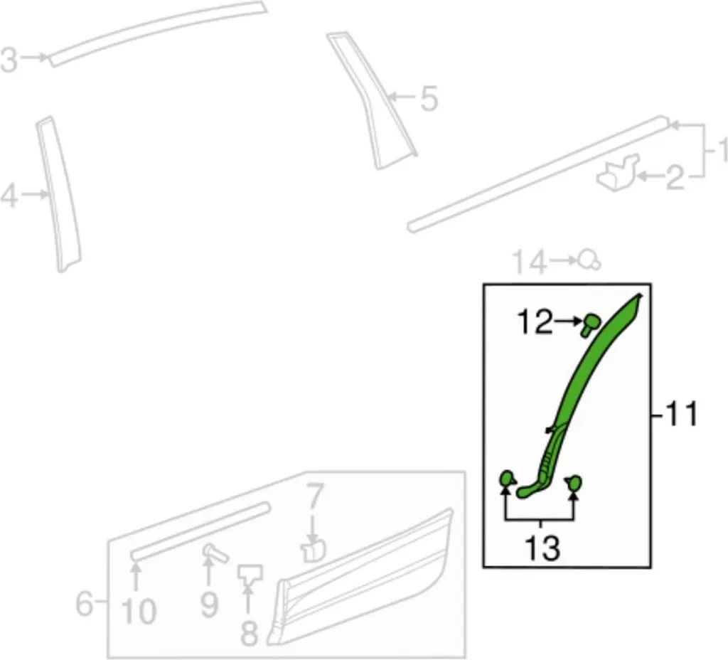 Remplacer Passage de Roue Arrière Gauche Cassé pour Honda CR-V 75395TLA A01