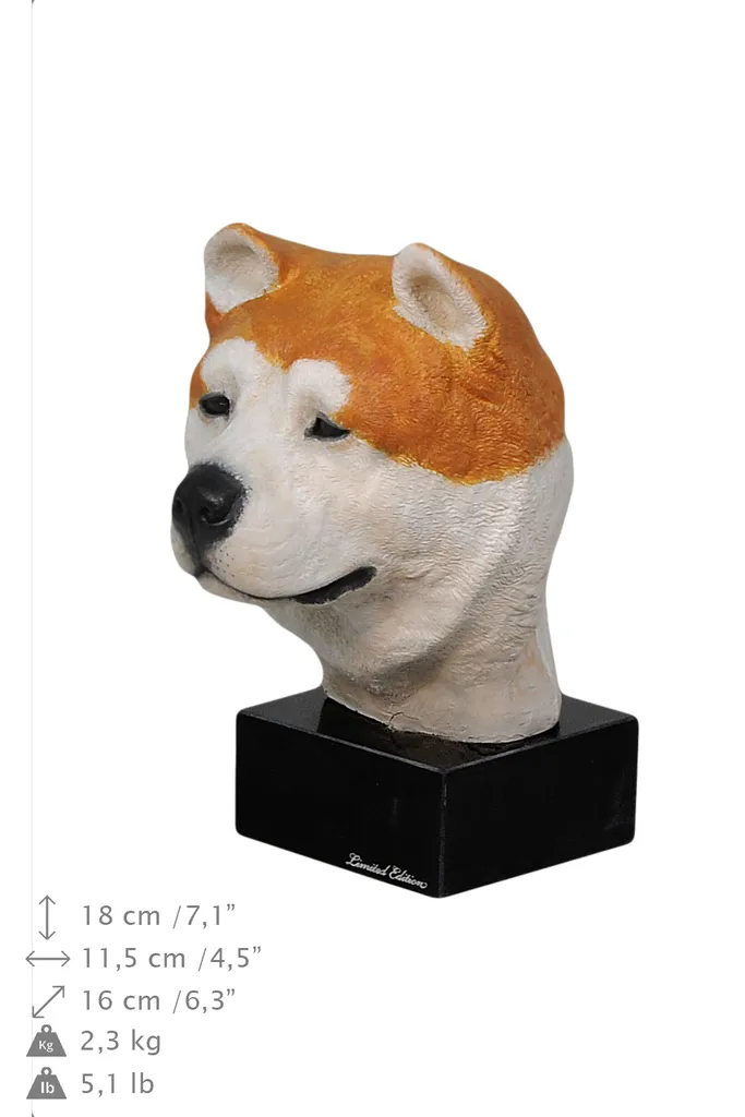 Cadeau idéal passionné Akita Inu : Sculpture décorative de luxe Art-Dog