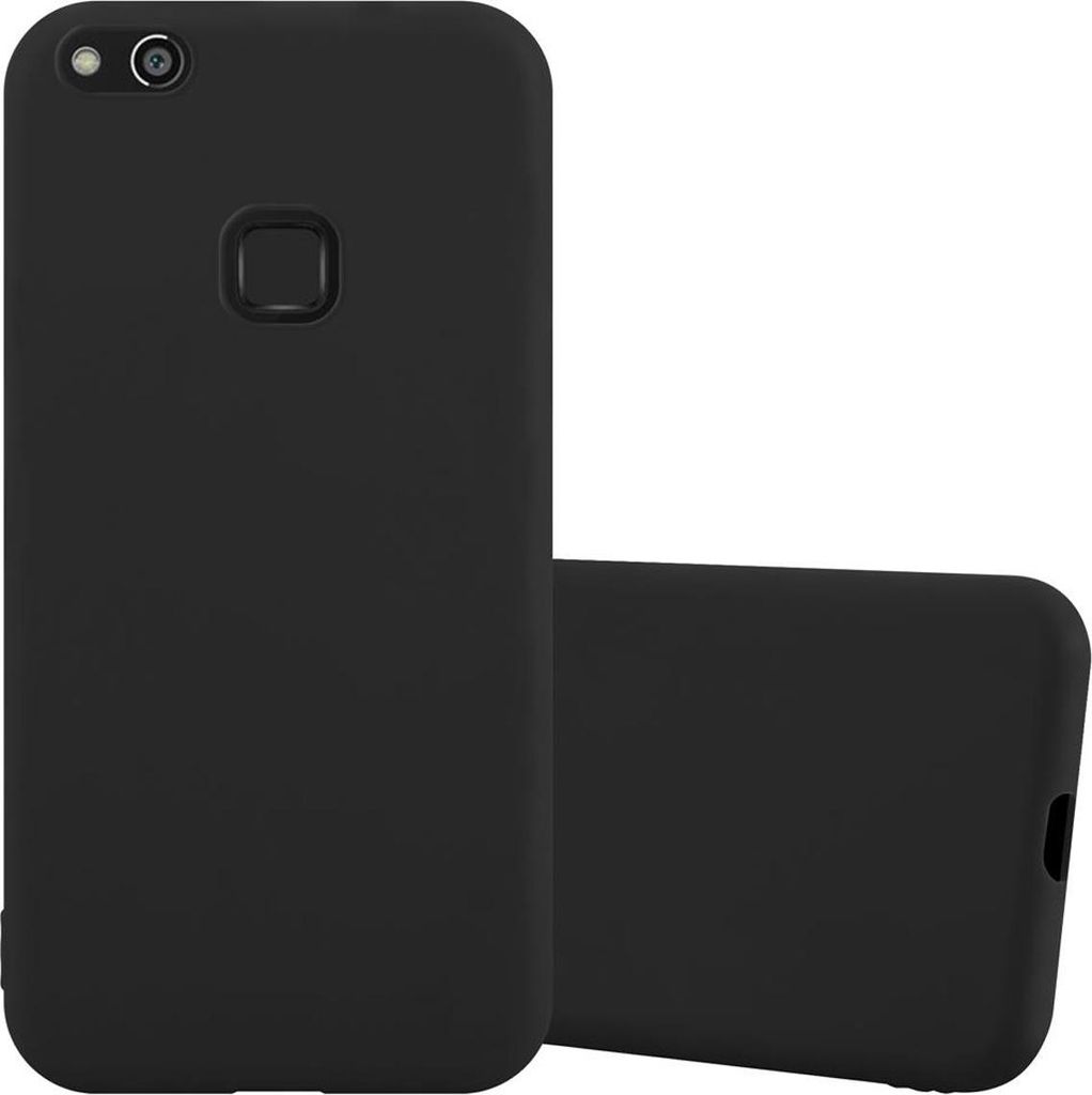 Cadorabo Hülle für Huawei P10 LITE Schutzhülle in Schwarz Handyhülle TPU Silikon Etui Case Cover