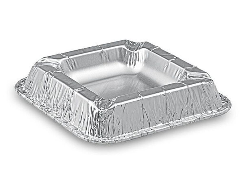 100x Alu Aschenbecher aus kräftigem Aluminium eckig 12,6 x Produktbild 