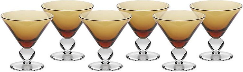Eiscremeglas Cocktail 6er-Set Colori Vero 11cm orange Produktbild 