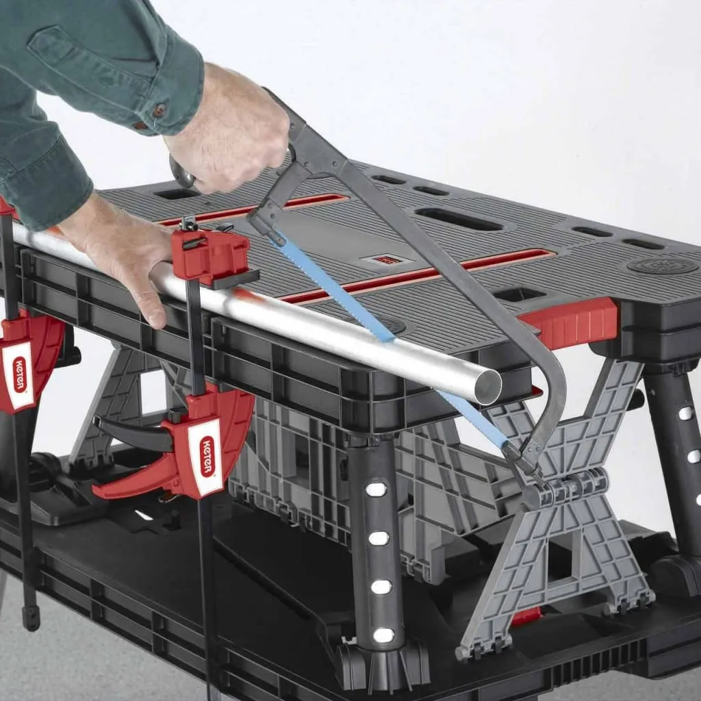 Établi de travail pliable KETER idéal pour petits espaces et chantiers