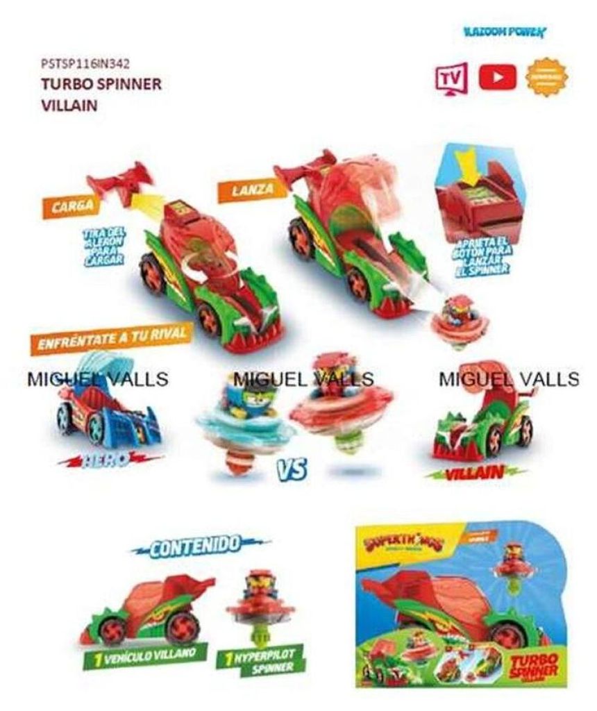Superthings Turbo Spinner Schurkenfigur Rot Kinder Rot One Size