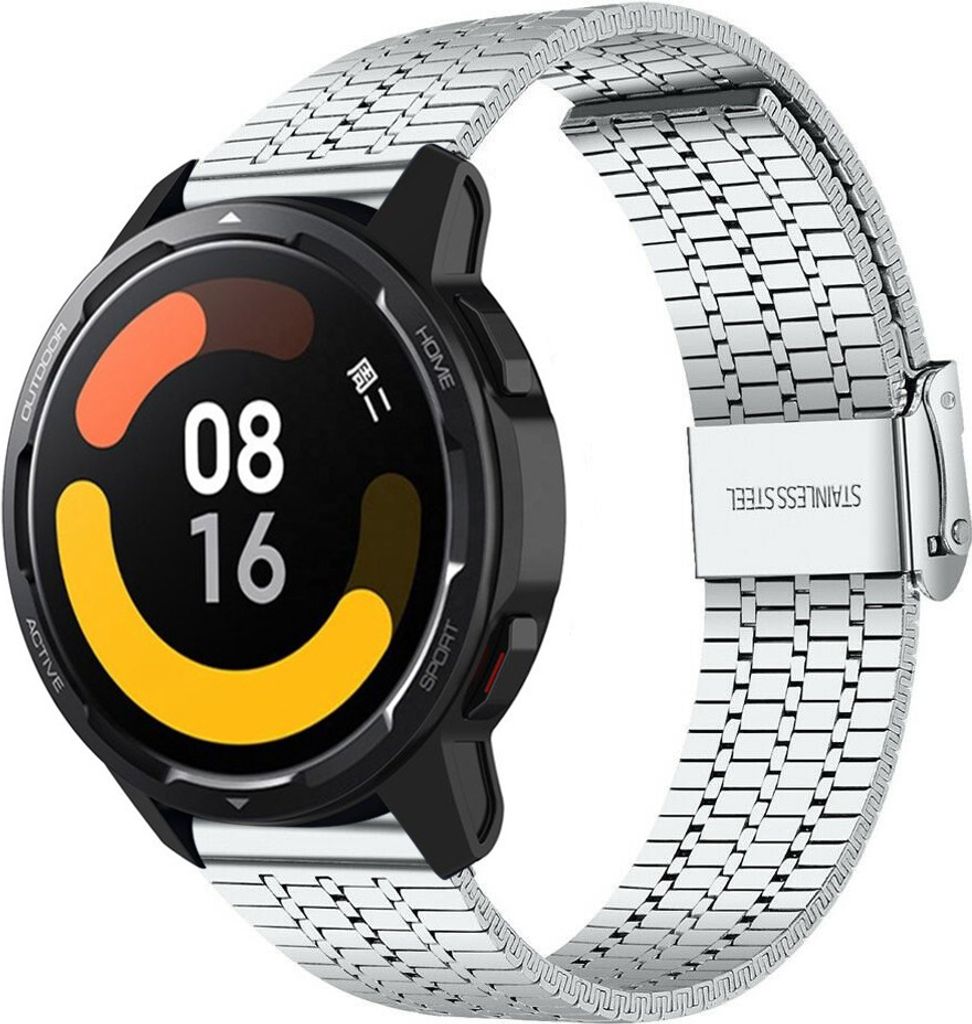 Strap-it Edelstahlarmband - Kompatibel mit Xiaomi Watch S1 Armband Ersatzarmband Edelstahl - Verstellbarer Verschluss - Hochwertiges Material - fü...