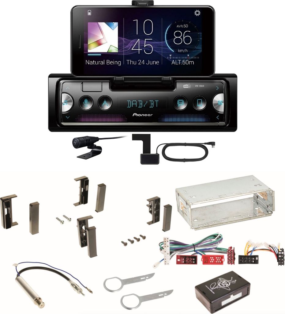 Pioneer SPH-20DAB Digitalradio Bluetooth USB FLAC Einbauset für Audi A3 8L