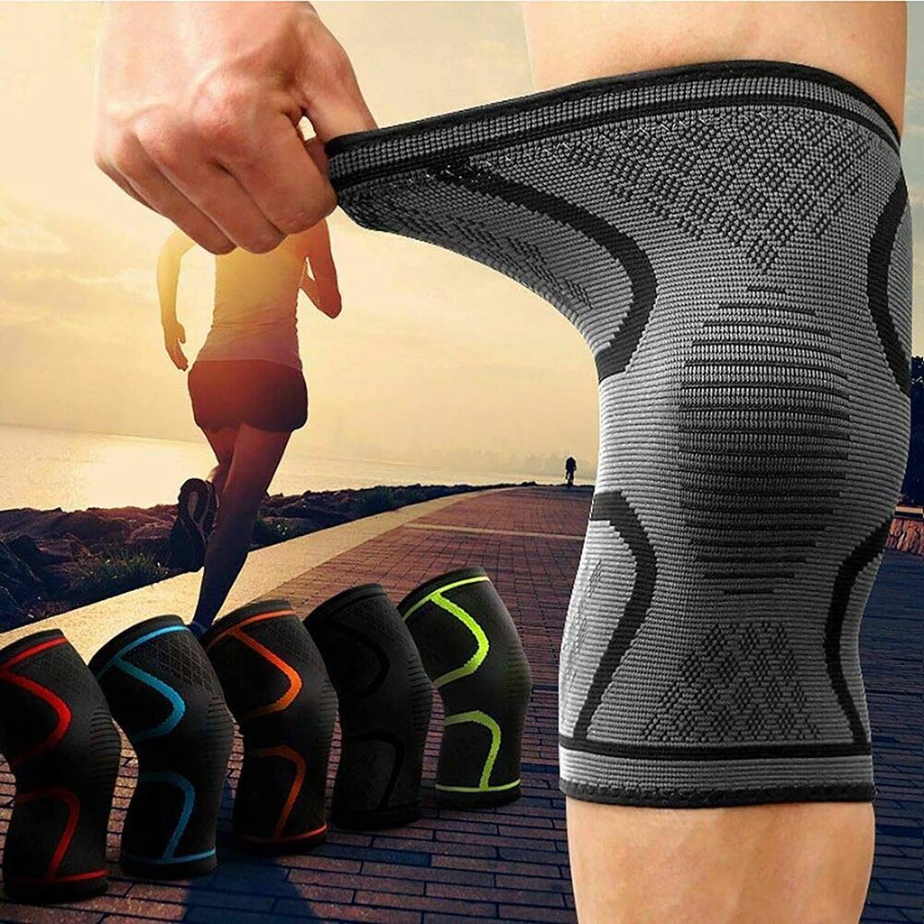 Kniestütze 2er Pack Kniebandage für Männer Frauen,Elastic Breathable Knee XL 