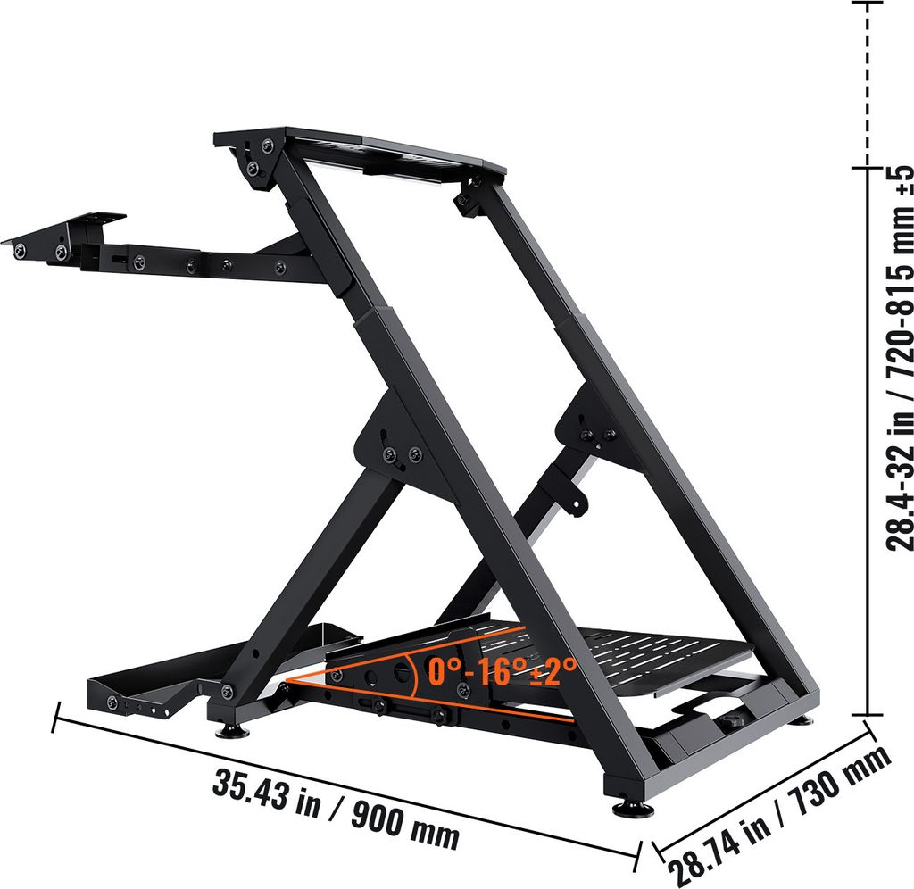 VEVOR Lenkradständer 720-815mm Gamesitz 0°-40° Spielsitz Produktbild 8