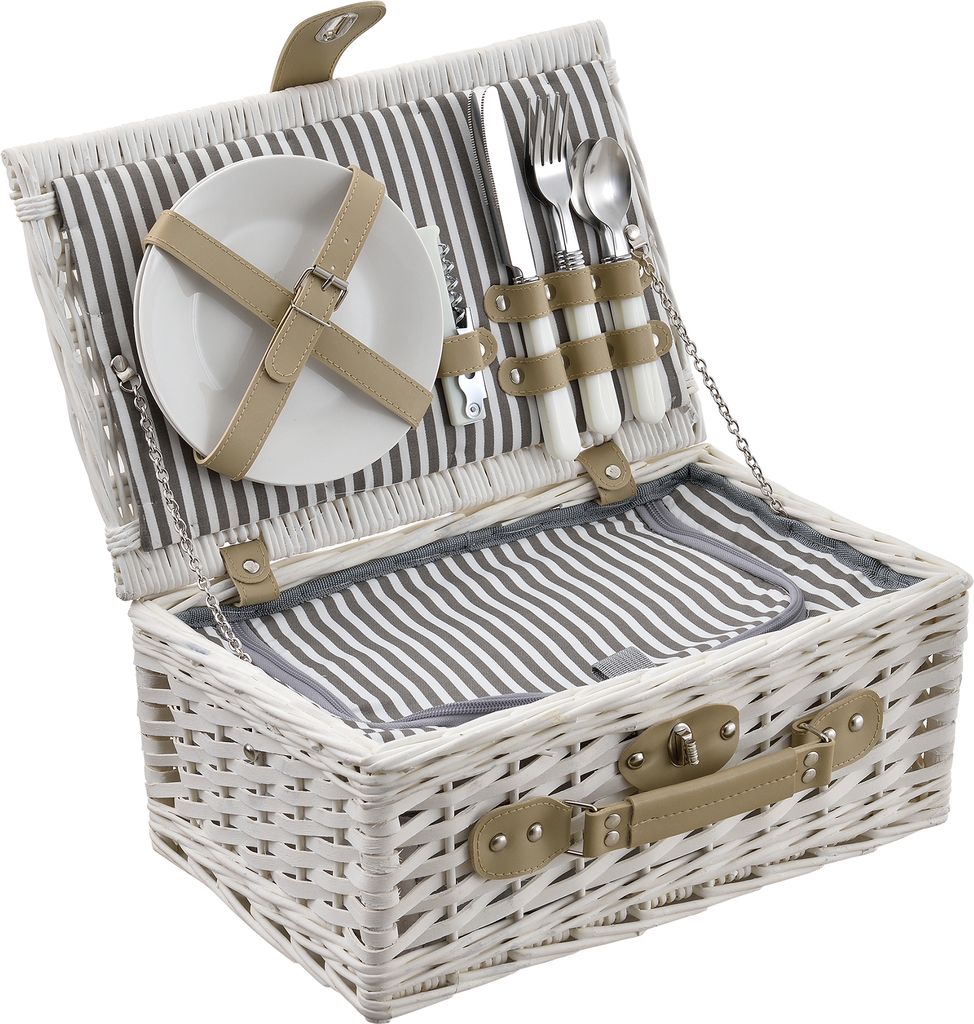 [casa.pro]® Picknickkorb für 2 Personen mit Kühltasche, Produktbild 2