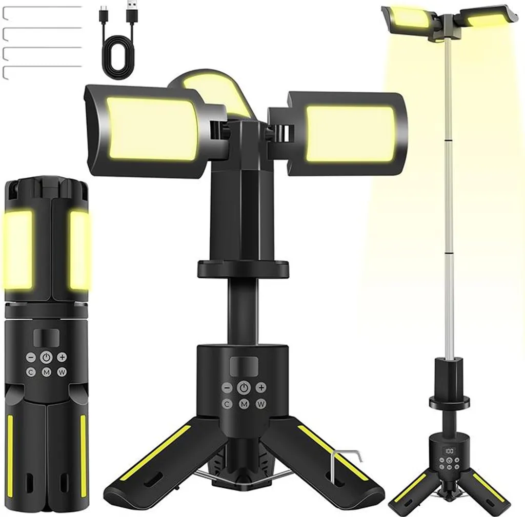 Lampe LED de Camping Anti-Pluie Rechargeable pour Éclairage de Tente