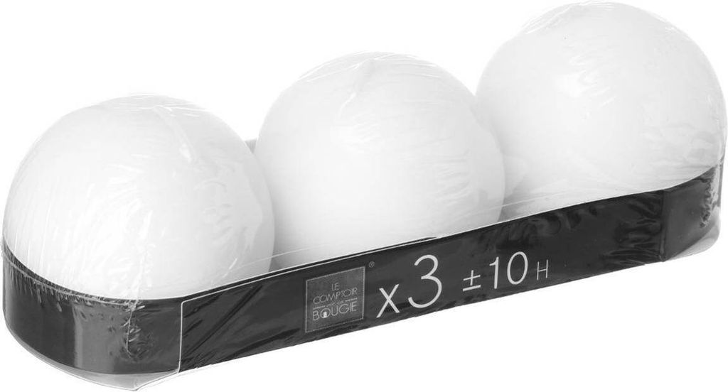 Rustikale kugelkerze "many" weiß 88g - Atmosphera créateur d'intérieur