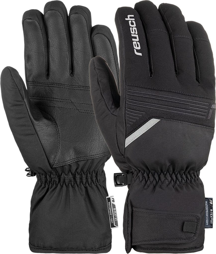 Reusch Herren Handschuhe Skihandschuhe Winterhandschuhe Bradley R-TEX XT, Farbe:Schwarz, Artikel:-7701 black / white, Größe:10.5