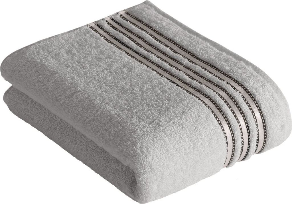 Vossen - Frottier Handtuch in verschiedenen Größen und Farben, Cult de Luxe (8835/2408) , Größe: Handtücher (50x100 cm), Farbe:Light Grey (721)