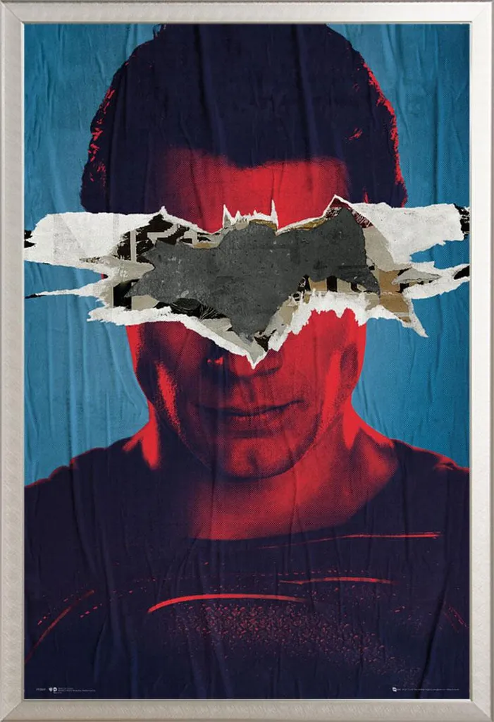 Affiche Superman Dawn of Justice encadrée sous vitre acrylique Shinsuke