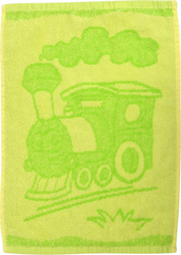 Babyhandtuch Train grün 30x50 cm