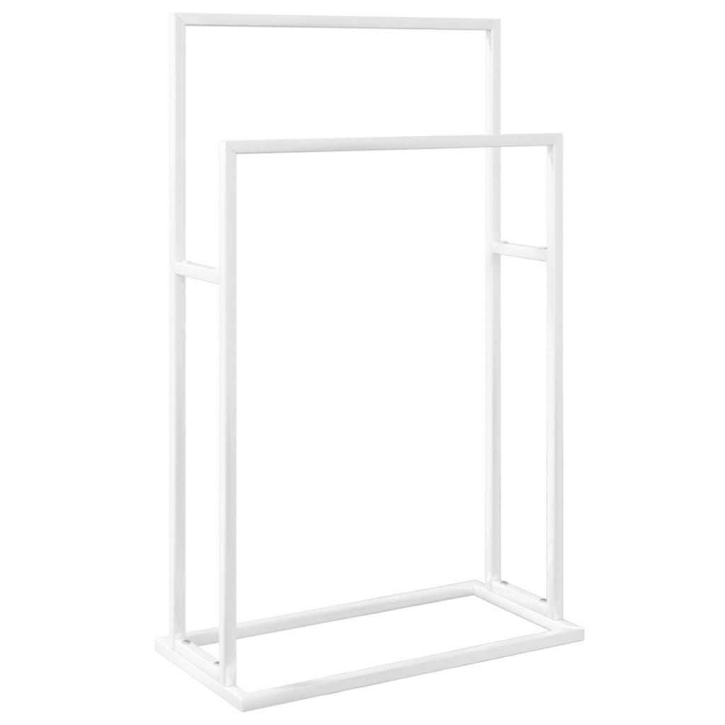 vidaXL Porte-serviettes blanc 48x24x78,5 cm fer Image du produit 