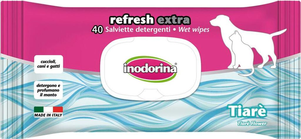 Inodorina Duftende Pflegetücher für die tägliche Hygiene von Haustieren