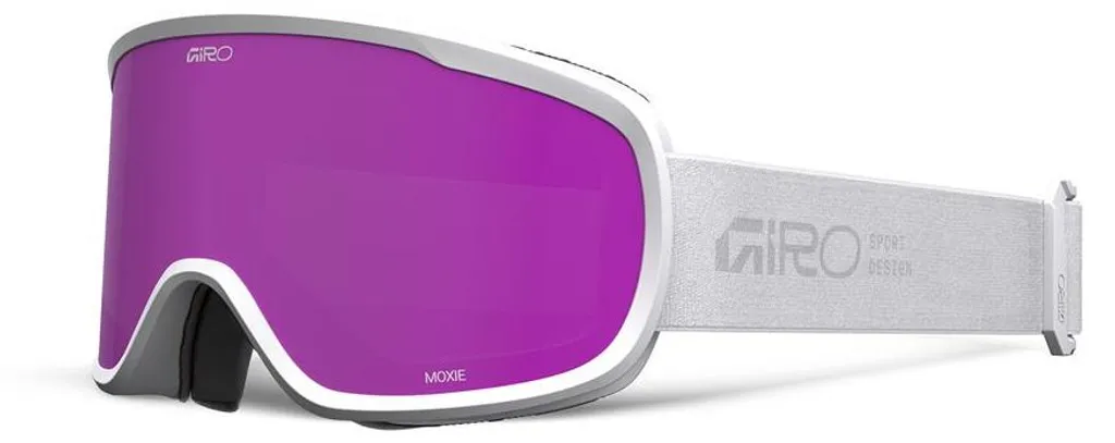 Masque de Ski Femme Giro Moxie Blanc Double Écran Ambre et Rose/Jaune