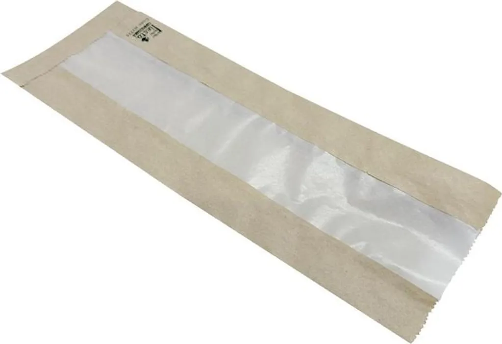 1000 Sacchetti Baguette Fiesta Eco-Friendly 300x100x60mm con Finestra
