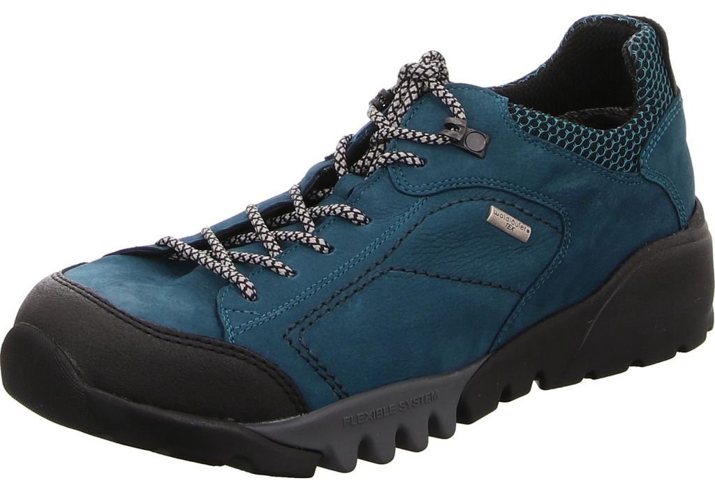 Waldläufer Schnürhalbschuhe bequem in blau, Gr. 9 Produktbild 