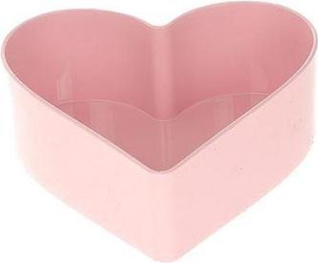 INNA-Glas Servierschale Herzform HAVIN aus Kunststoff, rosa, 22x20x7,5cm - Deko Schale