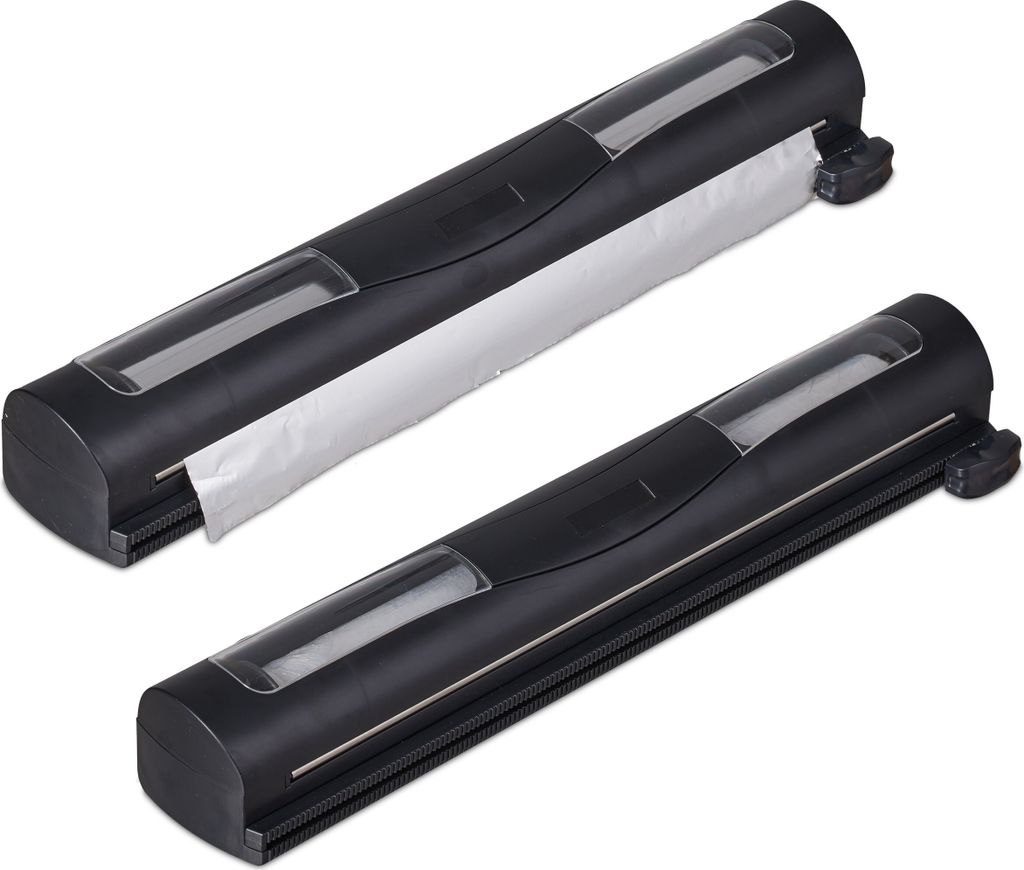 Relaxdays Folienspender Küchenzubehör 10034375 Set praktisch Aluminium Papier