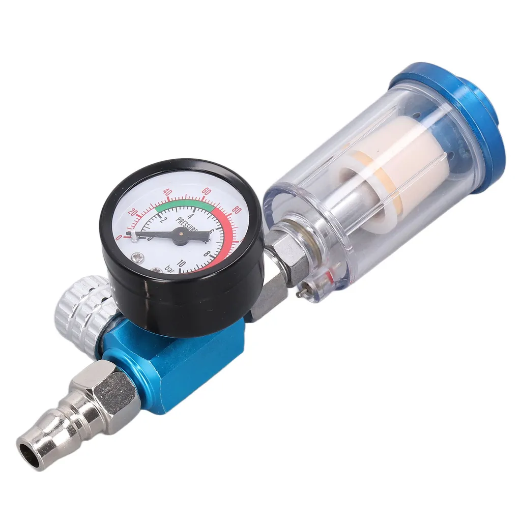 Regolatore Aria Pistola Spruzzo 1/4" - Manometro Professionale Verniciatura