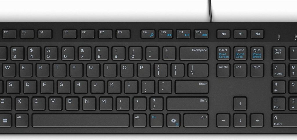 DELL kabelgebundene Tastatur – KB216 - belgisch (AZERTY) - schwarz, Volle Größe (100%), Kabelgebunden, USB, Membran Key Switch, AZERTY, Schwarz