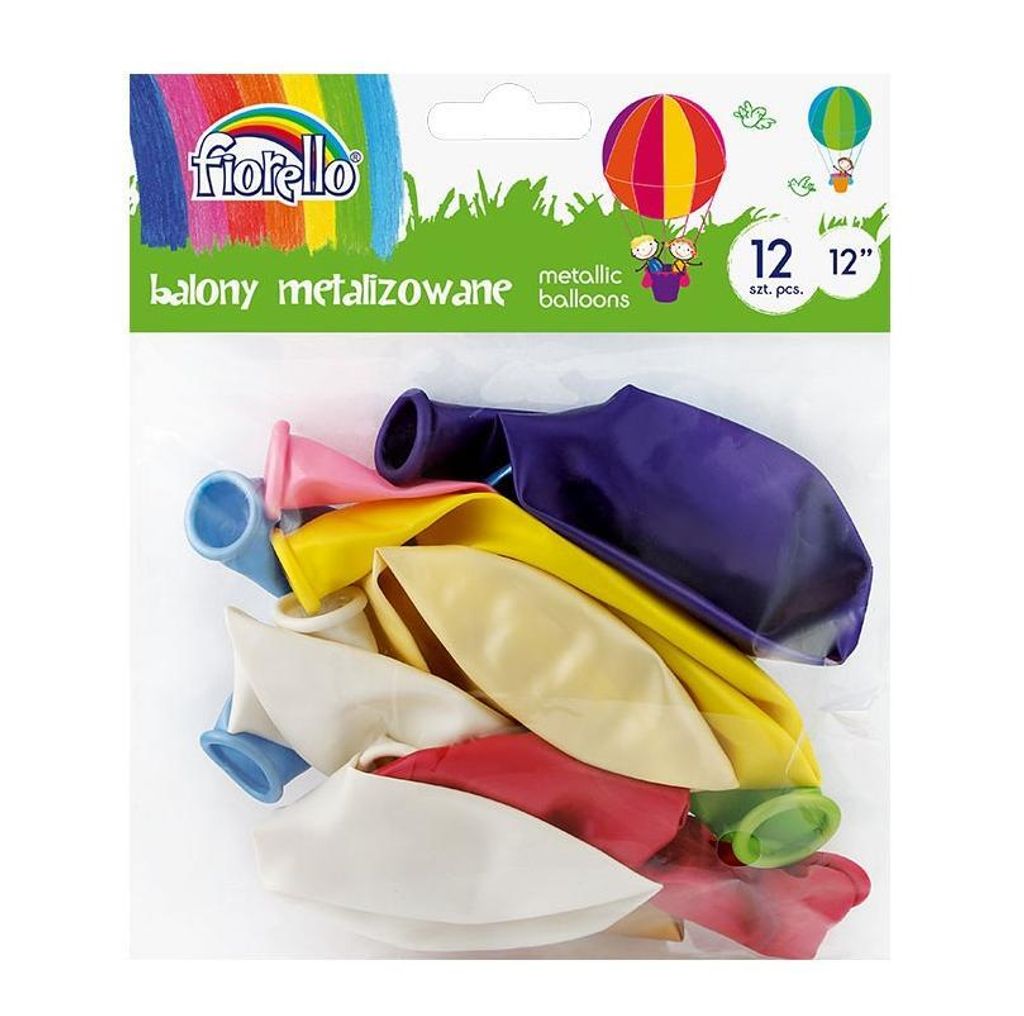 Balony Metal 12'' mix 12 sztuk FIORELLO