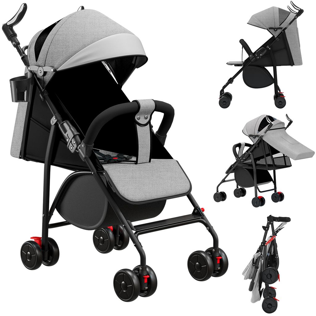 Buggy Kinderwagen verstellbare Rückenlehne Leicht mit Produktbild 