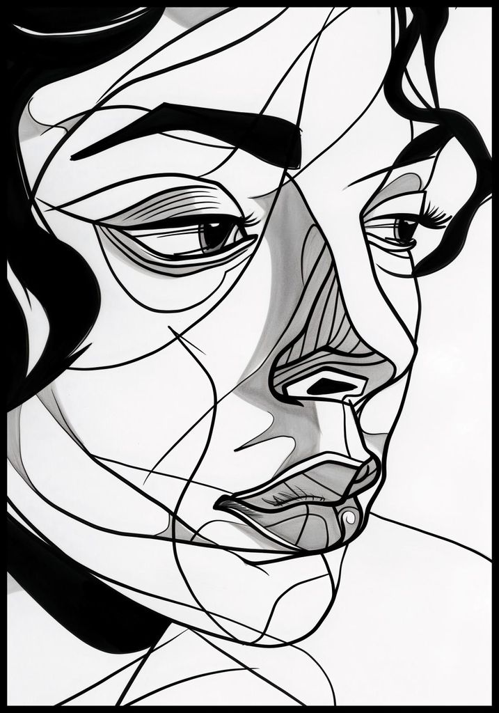 Plakat 68x98cm Frauenporträt