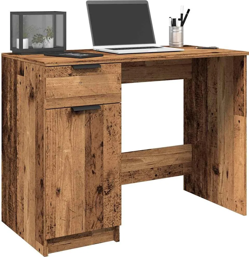 Scrivania Cameretta vidaXL 100x50 cm - Scrittoio Legno Antico Sicuro - 2