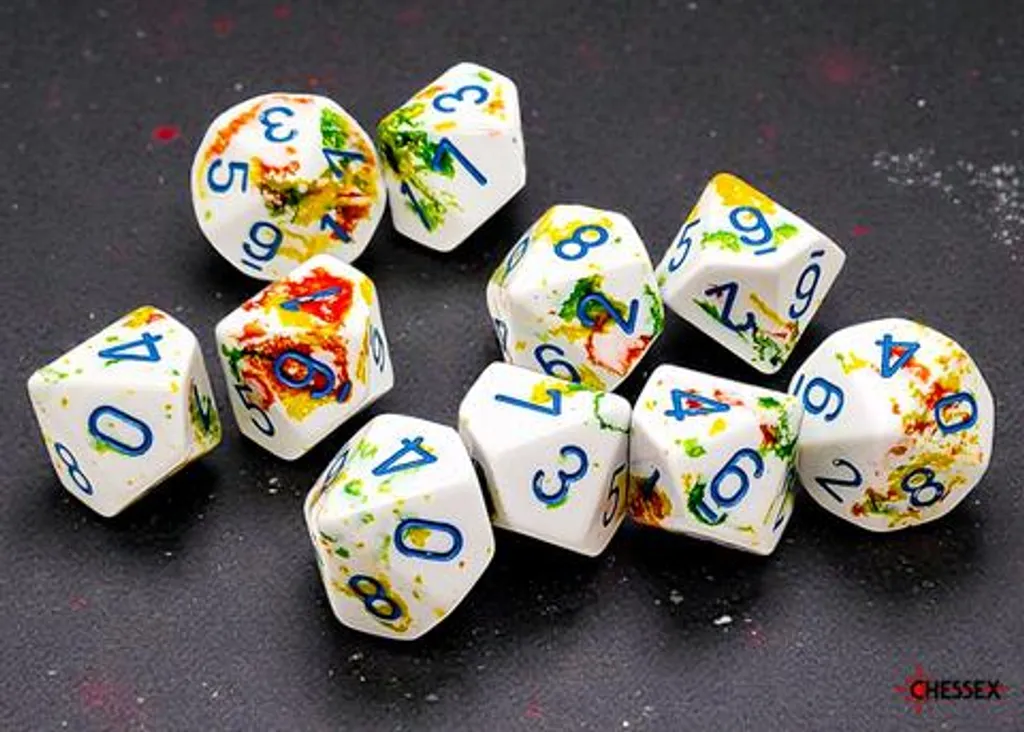 Dés de rechange D10 bleus : accessoires de jeux de rôle et société