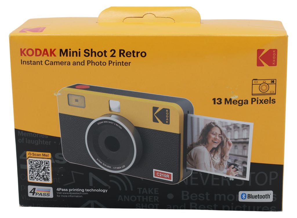 Kodak Mini Shot Combo 2 retro, 53,4 x 86,5 mm, CMOS, Gelb, Produktbild 