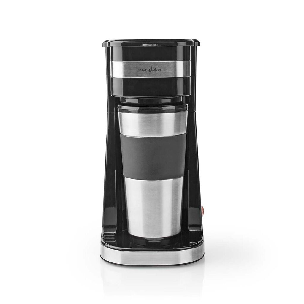 Nedis, Kaffeemaschine mit Reisebecher 0,4L 750W, Silber