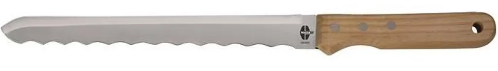 Couteau tissu 425 mm pour coupe nette sans effilochage, manche en bois