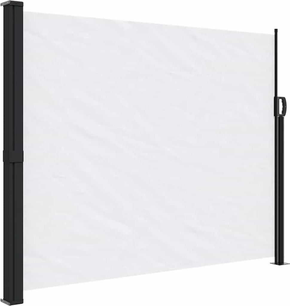 vidaXL Seitenmarkise Ausziehbar Weiß 170x300 cm