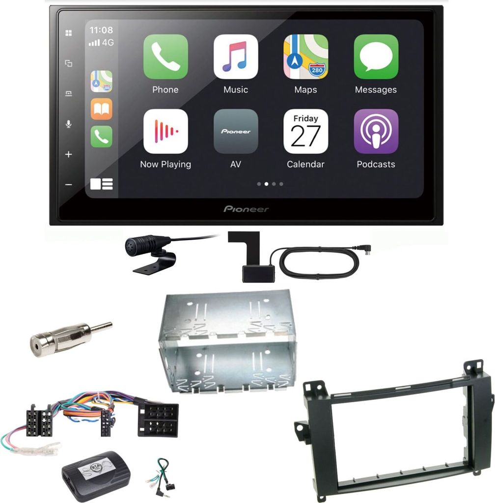 Pioneer SPH-DA250DAB Bluetooth DAB+ USB Einbauset für Mercedes Vito Viano W639