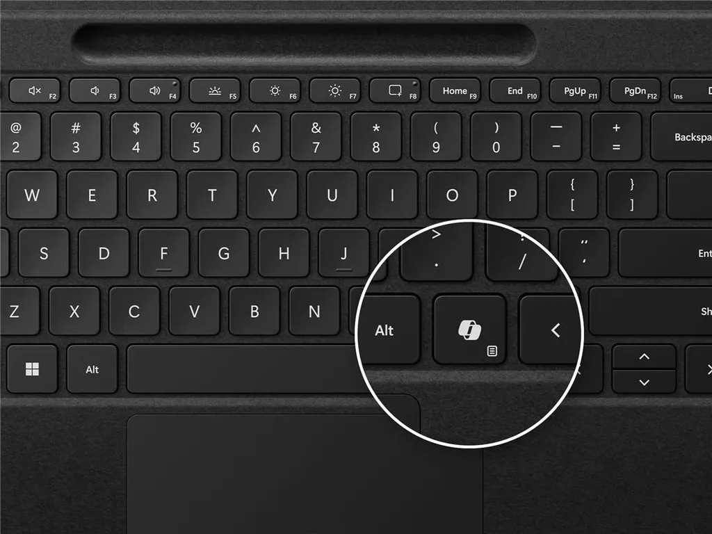 Clavier Microsoft Surface Pro Flex Noir avec Pavé Tactile Haptique FR - 2