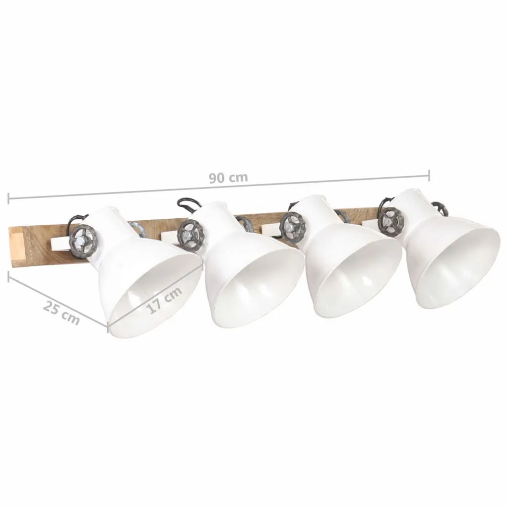 Lampe murale industrielle blanche 90 cm culot E27 éclairage intérieur - 8