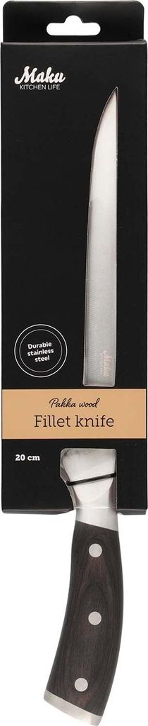 Filetiermesser 20 cm, Pakkaholzgriff